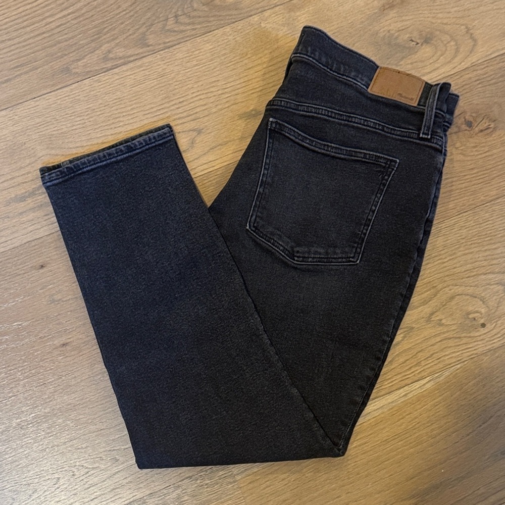 🍁 Madewell The Perfect Vintage Jean in Black, Size 31, Straight Leg, High Waist